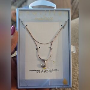 Unwritten Silver 'Name Letter J' Initial Necklace Women New